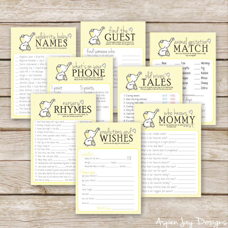 Free Printable Baby Shower Game - Old Wives Tales - Aspen Jay