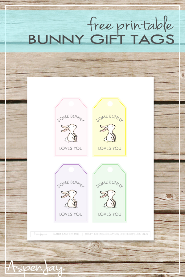 Bunny Gift Tags Free Printable For Easter Aspen Jay